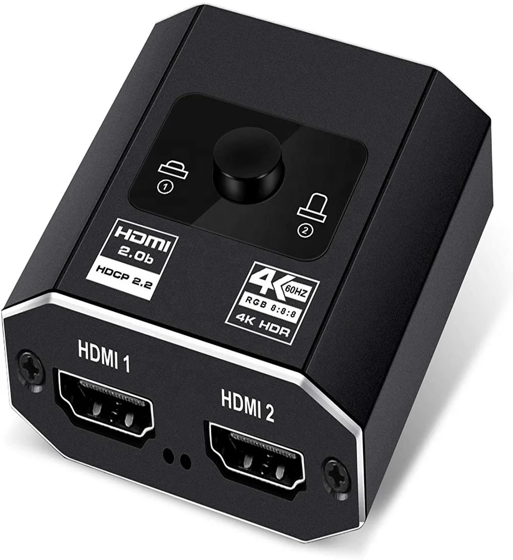 OZAB HDMI2.0 smart switcher with one for two 4K HD two in one out converter signal switching with AB 4k60hz HDCP2.2, Grey
OZAB HDMI2.0 smart switcher with one for two 4K HD two in one out converter signal switching with AB 4k60hz HDCP2.2, Grey