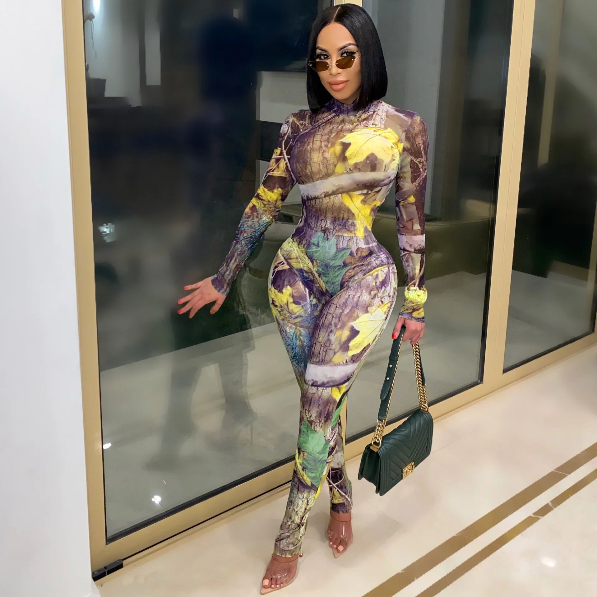 L414 New Design Women Long Sleeve Streetwear Onesie Digital Print Breathable One Piece Mesh Jumpsuit
L414 New Design Women Long Sleeve Streetwear Onesie Digital Print Breathable One Piece Mesh Jumpsuit
