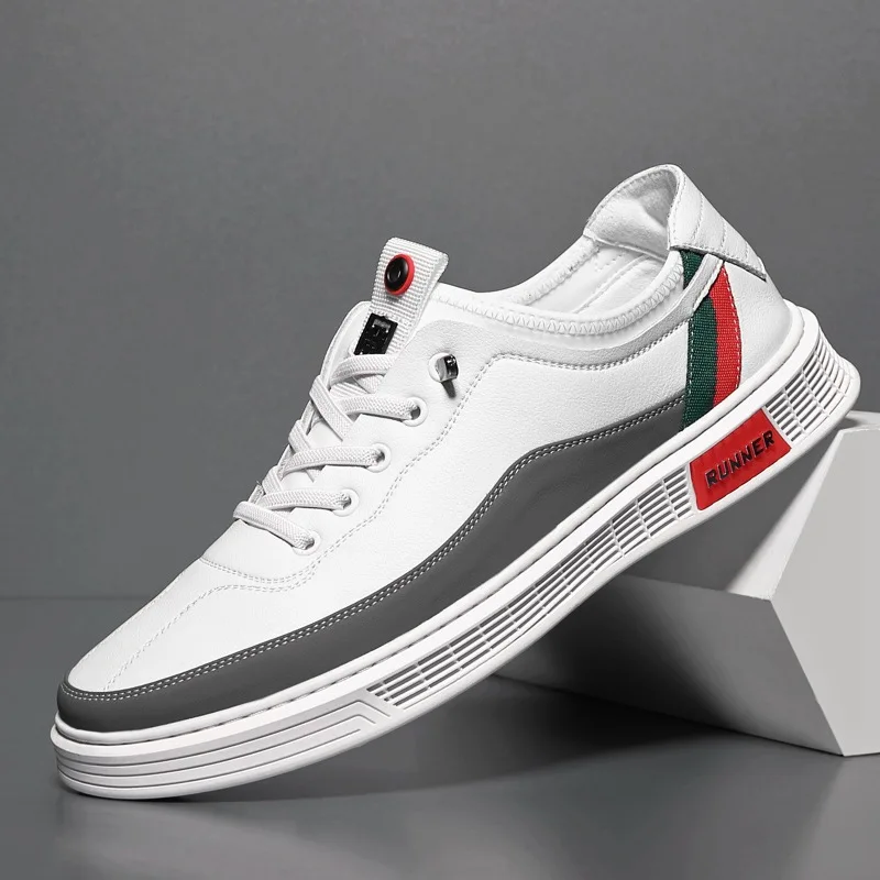 2021 autumn new men's shoes breathable soft sole leather shoes white student board British fashion casual shoes men
2021 autumn new men's shoes breathable soft sole leather shoes white student board British fashion casual shoes men
