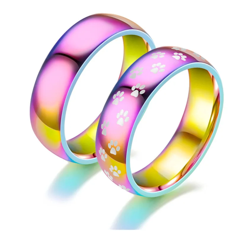 Rainbow Rings for Men Women Titanium Steel Colorful Dazzling Color Christmas Rings Popular Jewelry
Rainbow Rings for Men Women Titanium Steel Colorful Dazzling Color Christmas Rings Popular Jewelry