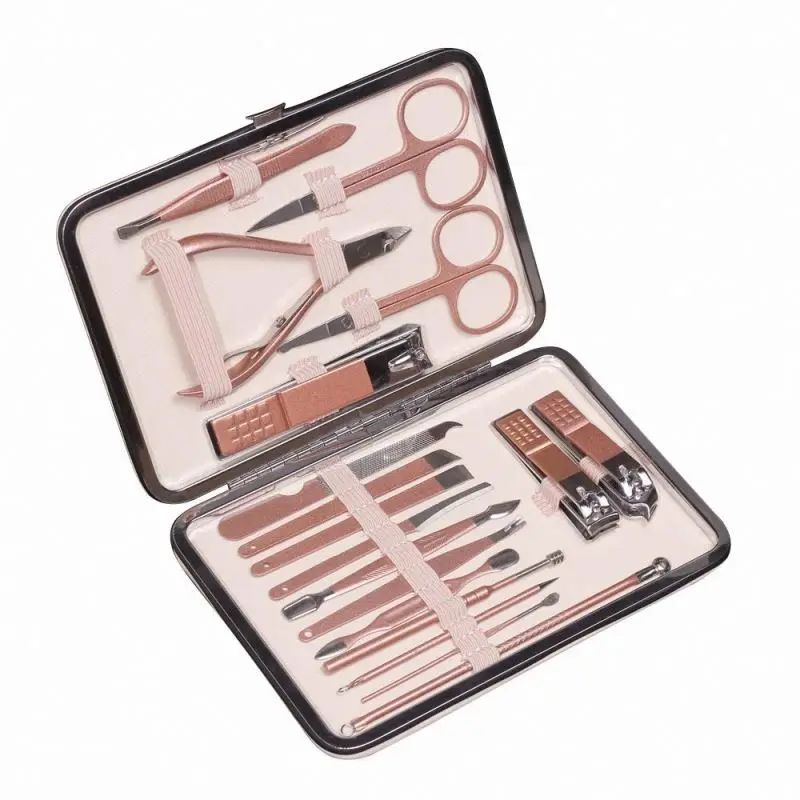 10 in 1 Manicure Set for Female, fashion rose gold nail clipper kits & facial kit, Pink
10 in 1 Manicure Set for Female, fashion rose gold nail clipper kits & facial kit, Pink