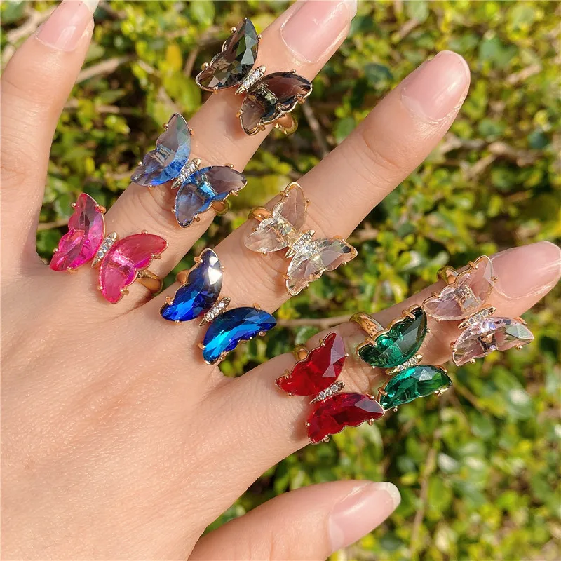 2021 Crystal Rings Jewelry Gold 24k Plated Glitter Crystal Butterfly Ring for Women
2021 Crystal Rings Jewelry Gold 24k Plated Glitter Crystal Butterfly Ring for Women