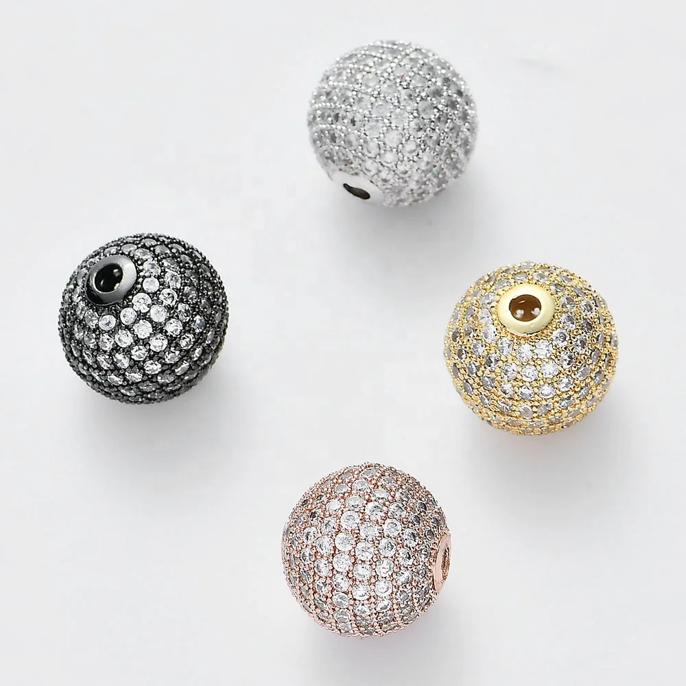 Wholesale 14mm Micro Paved Copper CZ Ball Beads Charm For DIY Making Bracelet Black Cubic Zirconia CZ Ball Charm Beads, Multi color
Wholesale 14mm Micro Paved Copper CZ Ball Beads Charm For DIY Making Bracelet Black Cubic Zirconia CZ Ball Charm Beads, Multi color