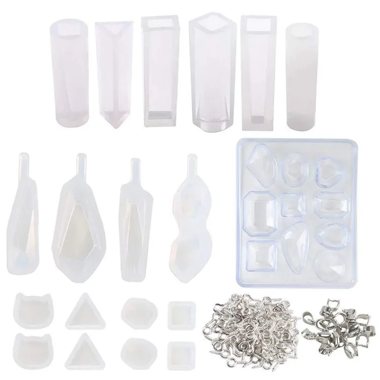 129pcs Jewelry Resin Casting Molds Silicone Trays Set for Earrings Gems Pendant Keychain Craft DIY Making, White
129pcs Jewelry Resin Casting Molds Silicone Trays Set for Earrings Gems Pendant Keychain Craft DIY Making, White