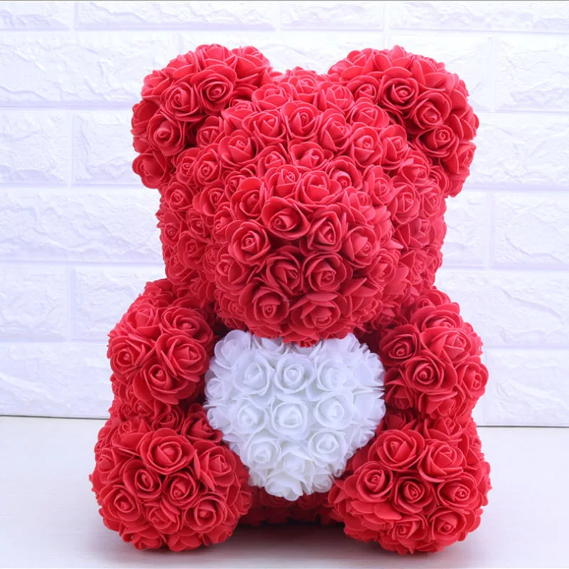 K005 роскошный подарок идея ручной работы 40 см PE пены больше цветов мишка Роза медведь