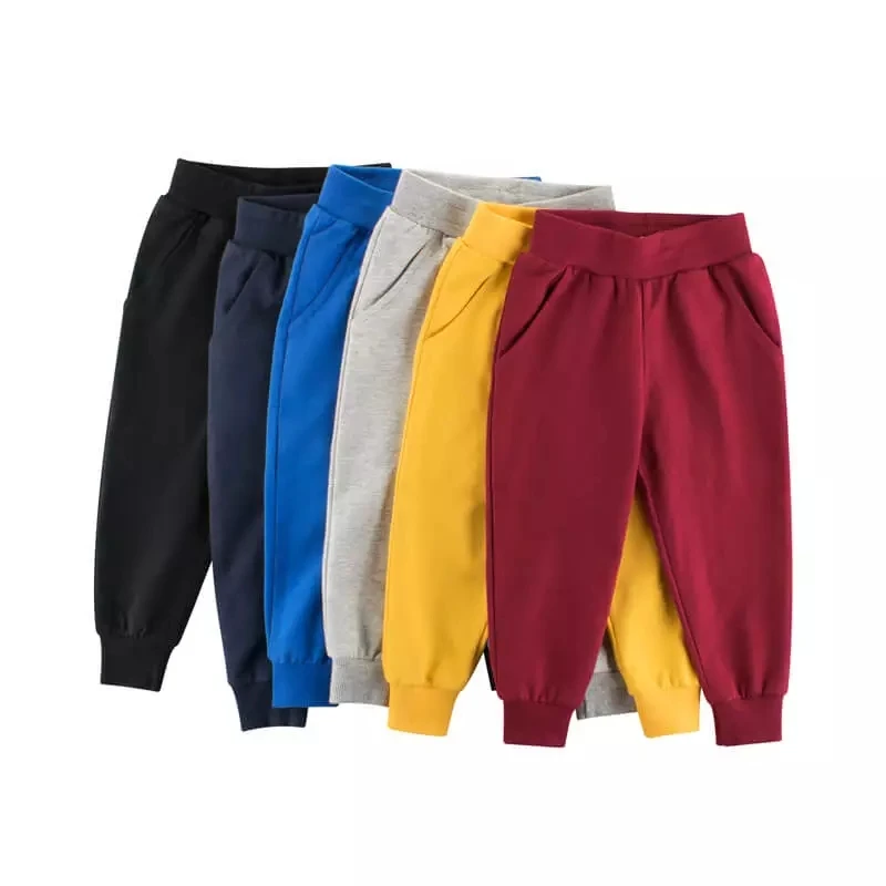 

2021 fashion French Terry Basic Jogger Cotton Boys Long Pants For Kids, Customized color