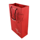 Art Paper Bag Paper Bag Euro Tote Red Art Coated Paper Tote Bag With Logo