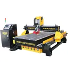 carpentry equipment 1325 atc cnc router with rotary device for a door production plant