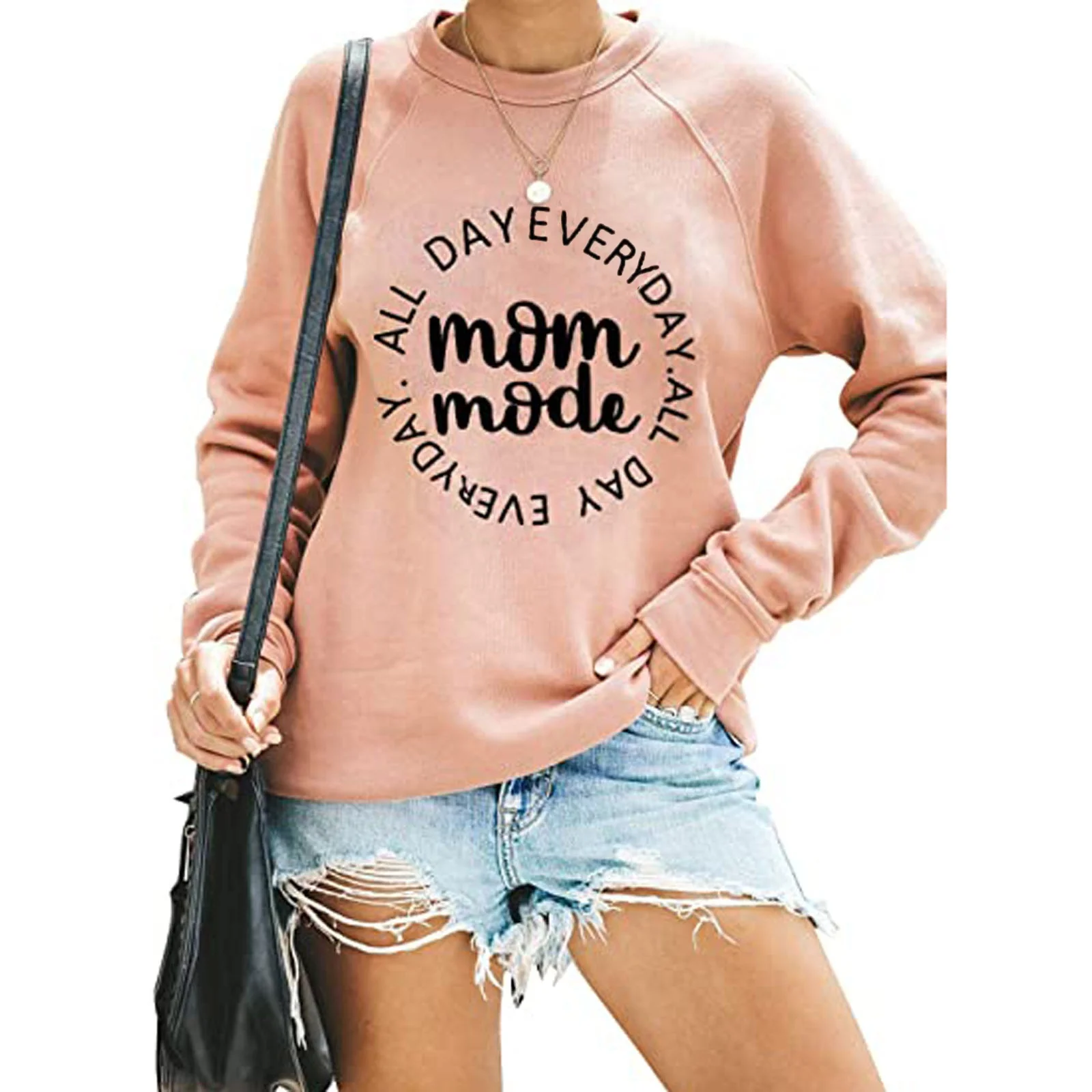 Women's Crewneck Sweatshirt Mom Mode Graphic Print Long Sleeve Loose Pullover Top Mama Sweatshirt
Women's Crewneck Sweatshirt Mom Mode Graphic Print Long Sleeve Loose Pullover Top Mama Sweatshirt