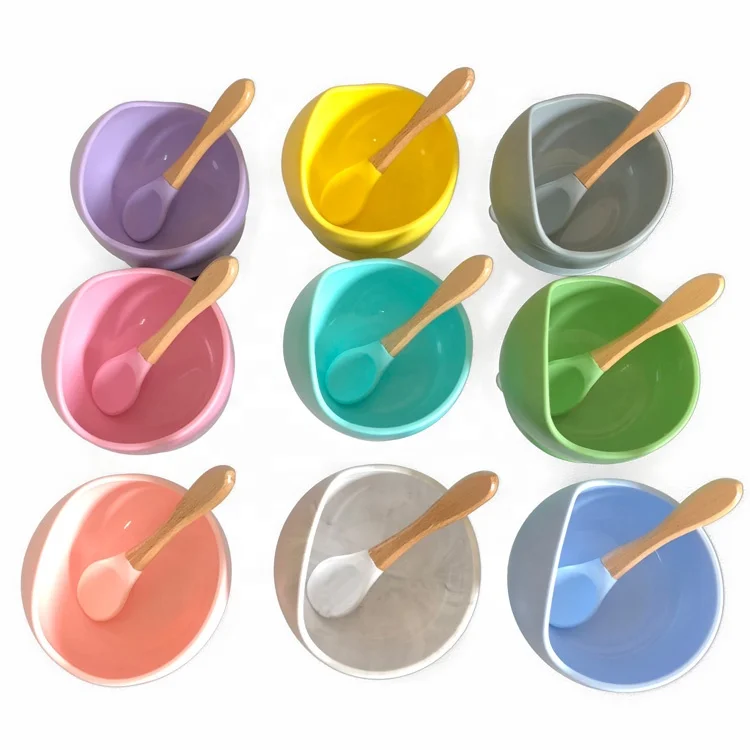 BPA free Eco-friendly Colorful wooden handle spoon tableware silicone suction baby bowl, Pink,blue,green,
BPA free Eco-friendly Colorful wooden handle spoon tableware silicone suction baby bowl, Pink,blue,green,