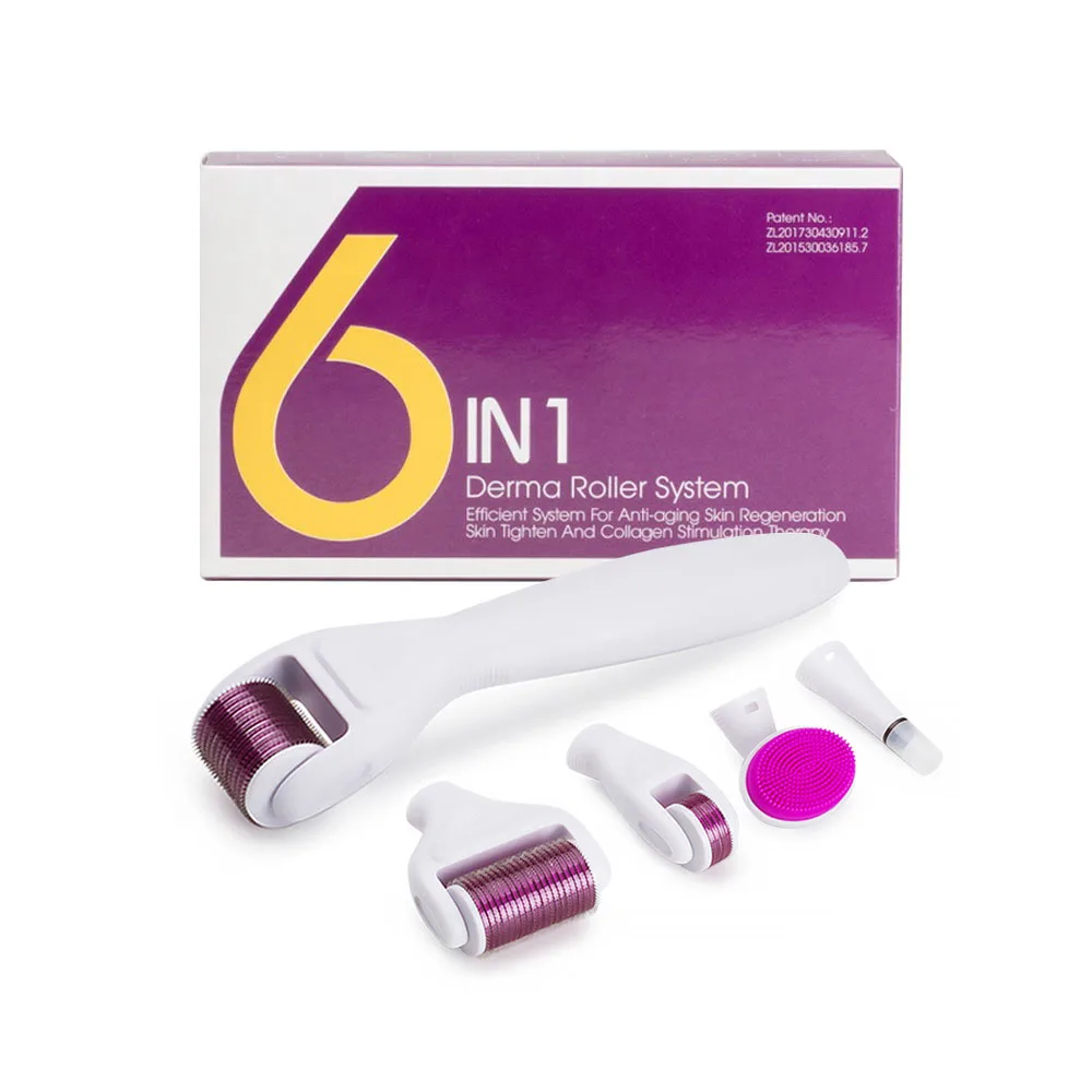 0.5mm 1.0mm 1.5mm Microneedle Body Face Black Pink White Derma Roller 6 In 1 For Hair Growth
0.5mm 1.0mm 1.5mm Microneedle Body Face Black Pink White Derma Roller 6 In 1 For Hair Growth