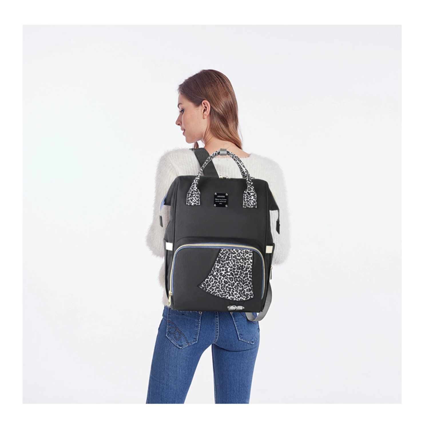 New Arrival Designer Felt Diaper Bag For Mom Diaper Pail Refill Bags With Changing Station Leopard Waterproof Diaper Bag Tote
New Arrival Designer Felt Diaper Bag For Mom Diaper Pail Refill Bags With Changing Station Leopard Waterproof Diaper Bag Tote