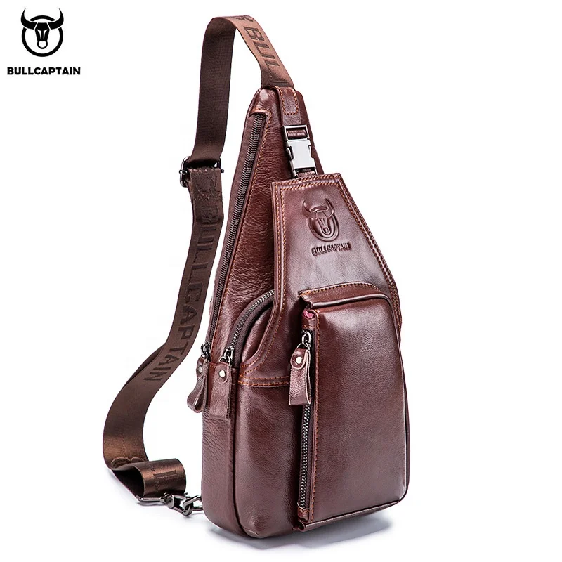BULLCAPTAIN men's leather chest bag, men's lightweight messenger bag, suitable for hiking, cycling
BULLCAPTAIN men's leather chest bag, men's lightweight messenger bag, suitable for hiking, cycling