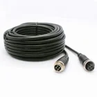 High Quality 4 PIN M12 Aviation Connector Extension Cable For Truck Camper Bus Trailer Rear View Camera DVR LCD Monitor