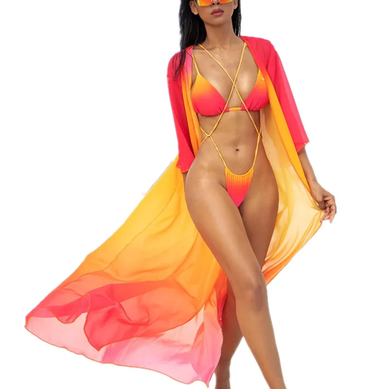 Stock 2021 Swimwear Bikini Set with Beach Cover up Gradient Bikini Set Swimsuit Swimwear & Beachwear Swimwear
Stock 2021 Swimwear Bikini Set with Beach Cover up Gradient Bikini Set Swimsuit Swimwear & Beachwear Swimwear