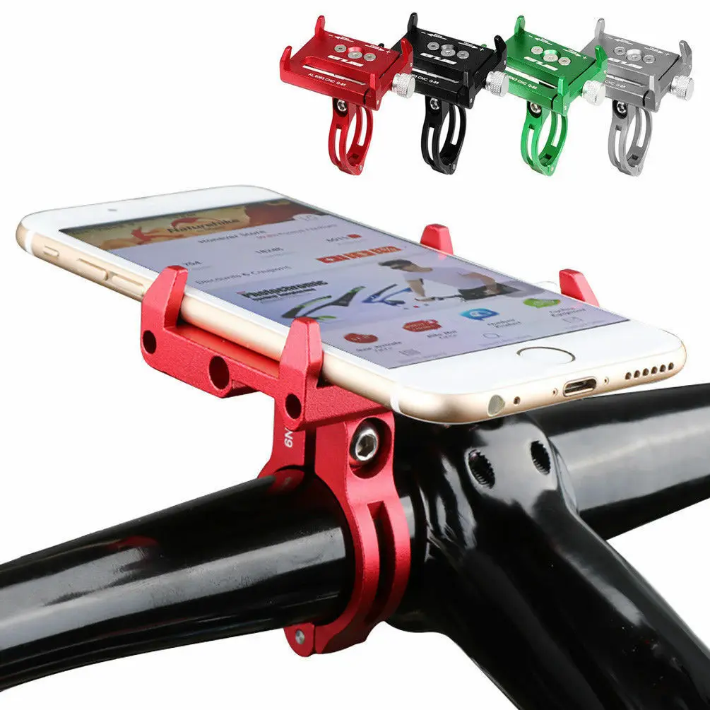 GUB Aluminum Alloy Adjustable Bicycle Phone Holder Non-slip MTB Phone Stand Cycling Accessories Bike Phone Holder, Black, red, silver
GUB Aluminum Alloy Adjustable Bicycle Phone Holder Non-slip MTB Phone Stand Cycling Accessories Bike Phone Holder, Black, red, silver