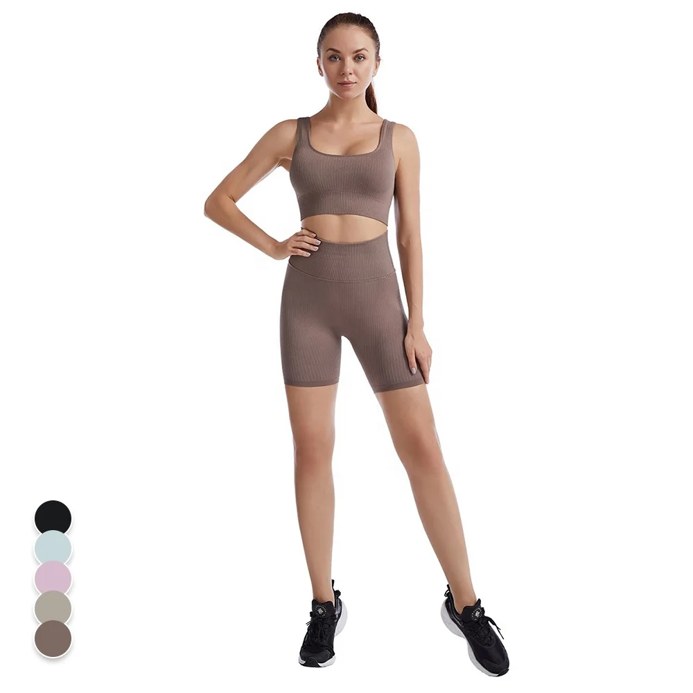 Ama Larsi Wholesale Women Sports Sets Popular Stretch Gym Fitness Yoga Bra Shorts Set, Customized colors
Ama Larsi Wholesale Women Sports Sets Popular Stretch Gym Fitness Yoga Bra Shorts Set, Customized colors