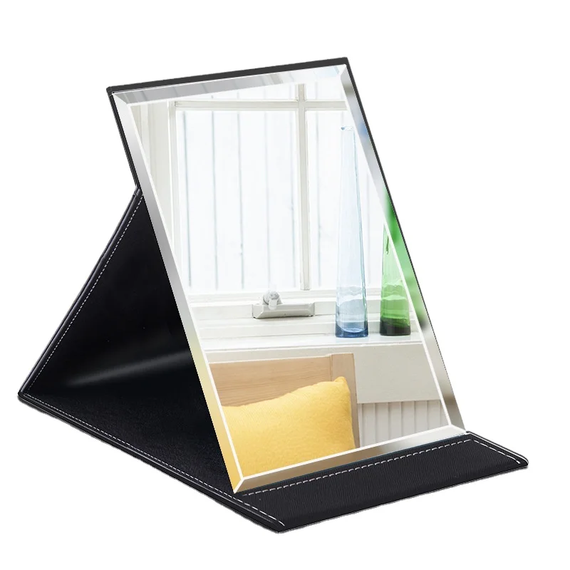 Folding portable high-definition cosmetic mirror PU leather desktop portable vanity mirror, As shown
Folding portable high-definition cosmetic mirror PU leather desktop portable vanity mirror, As shown
