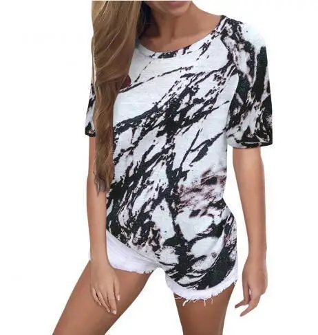 2021 summer hot women's clothing loose top tie-dye printing short-sleeved T-shirt women
2021 summer hot women's clothing loose top tie-dye printing short-sleeved T-shirt women