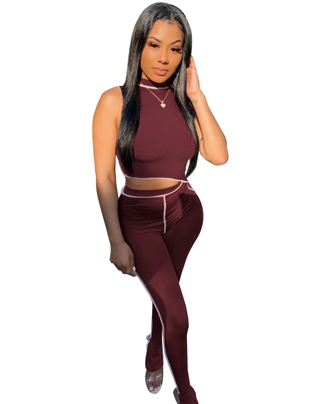 L5146 Cheap price made in china women pants sets stacked outfit solid black women 2 piece set clothing
L5146 Cheap price made in china women pants sets stacked outfit solid black women 2 piece set clothing