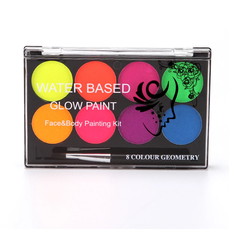 free shipping 8 Colors body painting kids color halloween makeup palletes Water Based UV Black Light Glow in the Dark Face Paint
free shipping 8 Colors body painting kids color halloween makeup palletes Water Based UV Black Light Glow in the Dark Face Paint