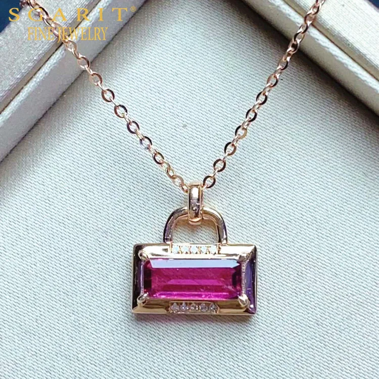 SGARIT modern women jewelry wholesale 18k gold choker 1.85ct natural tourmalone stone pendant necklace
SGARIT modern women jewelry wholesale 18k gold choker 1.85ct natural tourmalone stone pendant necklace