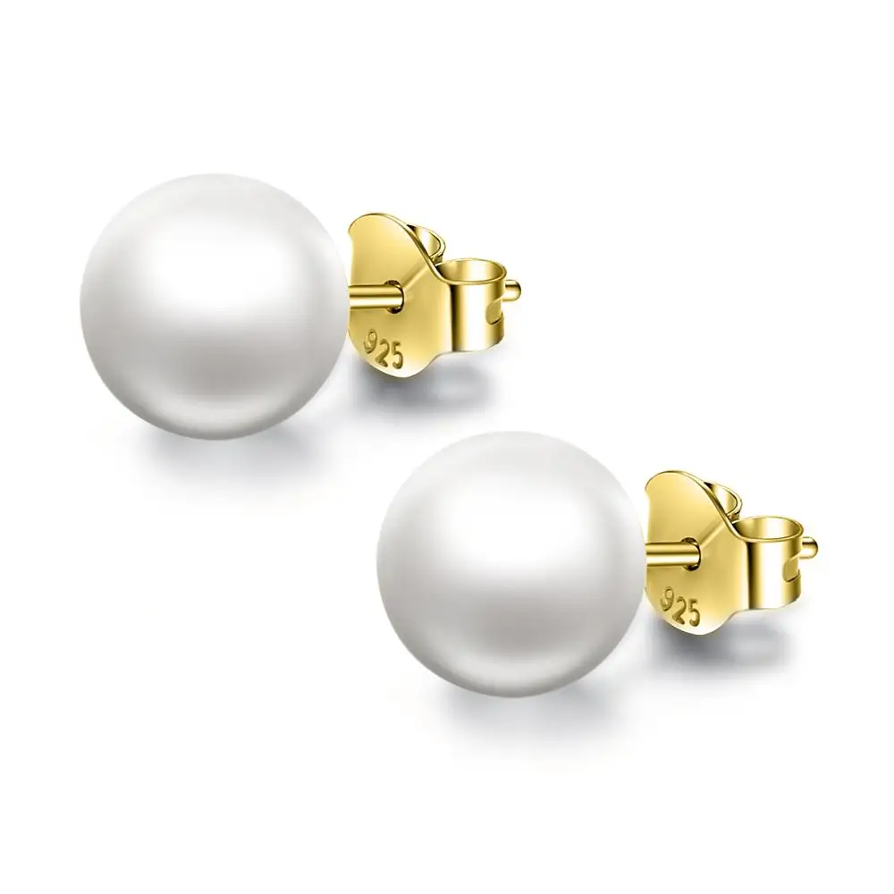 Nagosa Gold Plated 925 Sterling Silver Earrings White Freshwater Small Pearl Stud Earrings for Women Jewelry Wearing
Nagosa Gold Plated 925 Sterling Silver Earrings White Freshwater Small Pearl Stud Earrings for Women Jewelry Wearing