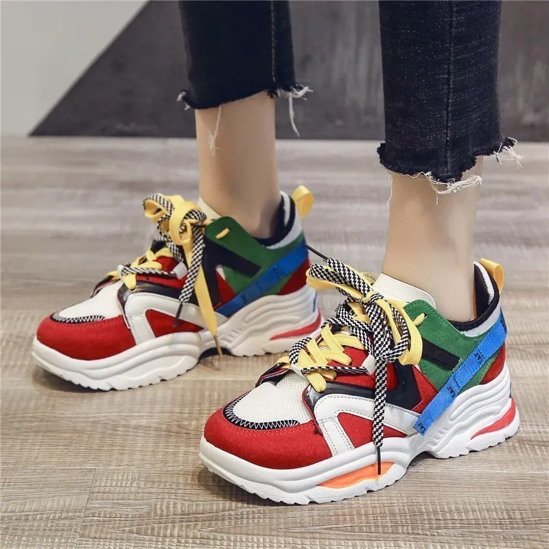 Comfortable old sneakers women's ins running shoes 2021 spring new sports shoes Platform sneakers shoes zapatos de mujer, Black,red
Comfortable old sneakers women's ins running shoes 2021 spring new sports shoes Platform sneakers shoes zapatos de mujer, Black,red