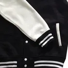 High Quality Windbreaker PU Leather Sleeve Baseball Varsity Jackets Hoodies Winter Men's Jacket