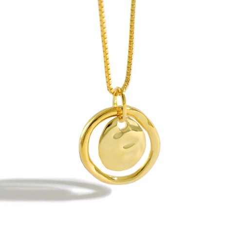 H-N535 Vintage bohemian jewelry box chain gold plated S925 texture coin necklace, Gold/white gold
H-N535 Vintage bohemian jewelry box chain gold plated S925 texture coin necklace, Gold/white gold