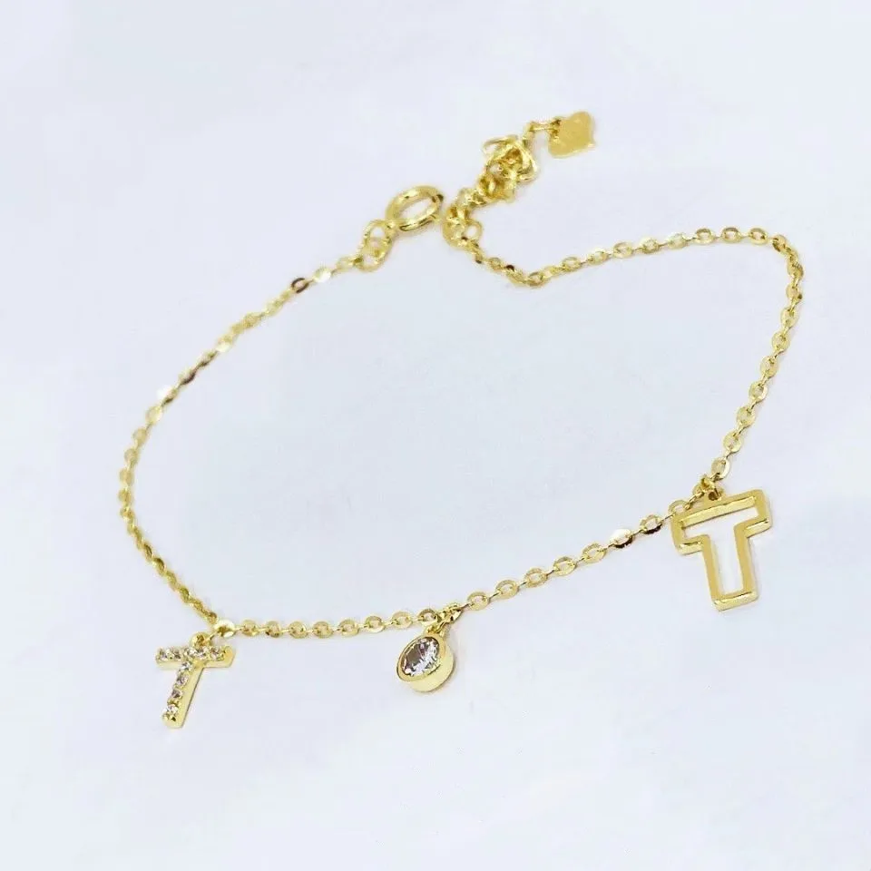9YL02K Thin Gold Chain 925 Sterling Silver Bracelet Zircon T Shape Jewelry for Women Girlfriend Gift
9YL02K Thin Gold Chain 925 Sterling Silver Bracelet Zircon T Shape Jewelry for Women Girlfriend Gift