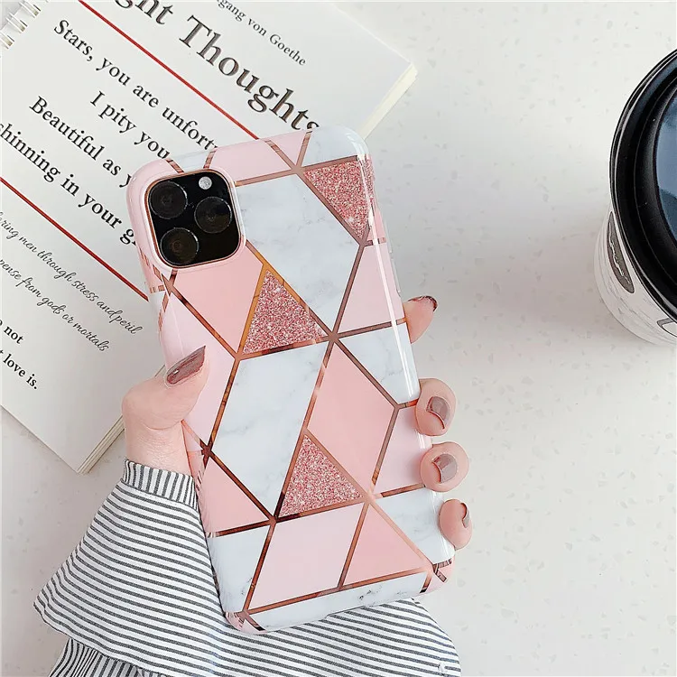IMD Printed Gold Luxury Cell Phone Cover For iPhone 11 Pro Geometric Stripe Marble Phone Case
IMD Printed Gold Luxury Cell Phone Cover For iPhone 11 Pro Geometric Stripe Marble Phone Case