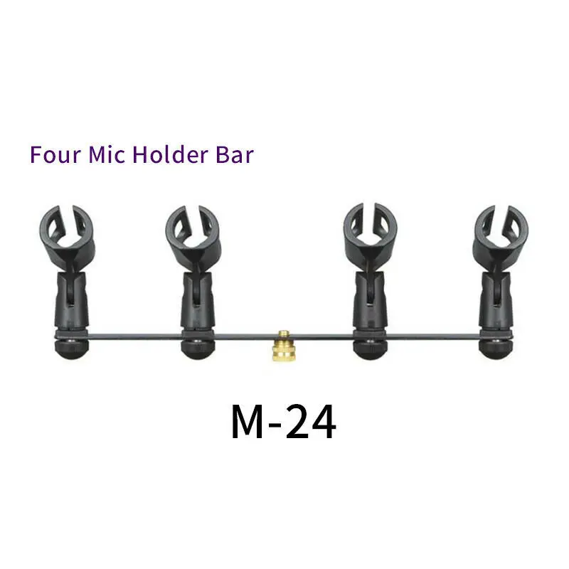 Professional 4 Mic Holder Clips Microphone Bar T-Bar Thread Adapter stand For Speech Chorus Floor stand, Black
Professional 4 Mic Holder Clips Microphone Bar T-Bar Thread Adapter stand For Speech Chorus Floor stand, Black
