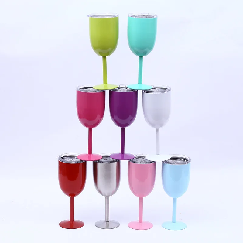 New Style Custom 10oz Wine Glass Cup Creative Mug Vacuum Insulated Stainless Steel Tumbler Cups In Bulk For Wholesale
New Style Custom 10oz Wine Glass Cup Creative Mug Vacuum Insulated Stainless Steel Tumbler Cups In Bulk For Wholesale