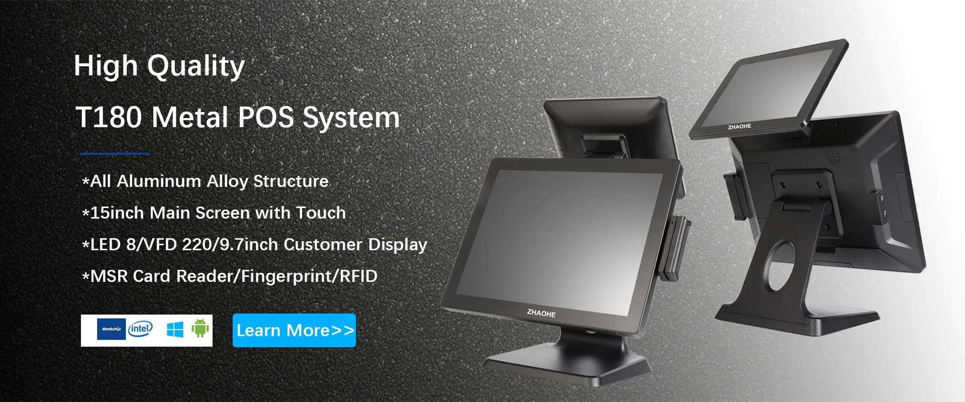 zhaohepos 15inch all aluminum pos system