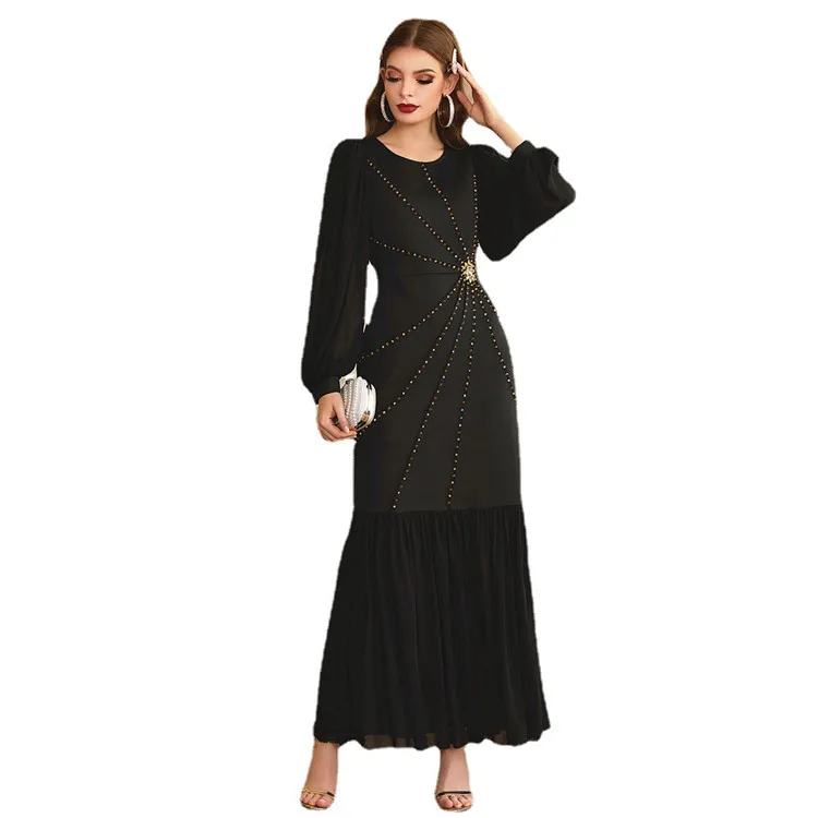 GH-BA604 Handmade Black High Elasticity Slim Big Lantern Gauze Chiffon sleeve Rhinestones Prom Islam Muslim Evening Dresses
GH-BA604 Handmade Black High Elasticity Slim Big Lantern Gauze Chiffon sleeve Rhinestones Prom Islam Muslim Evening Dresses