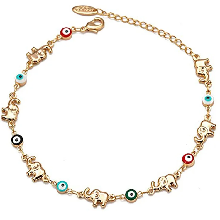 Fancy 18k Gold Plated Elephant Bracelets Bangles Bohemian Colored Oil Drop Evil Eyes Bracelet For Women Girls
Fancy 18k Gold Plated Elephant Bracelets Bangles Bohemian Colored Oil Drop Evil Eyes Bracelet For Women Girls
