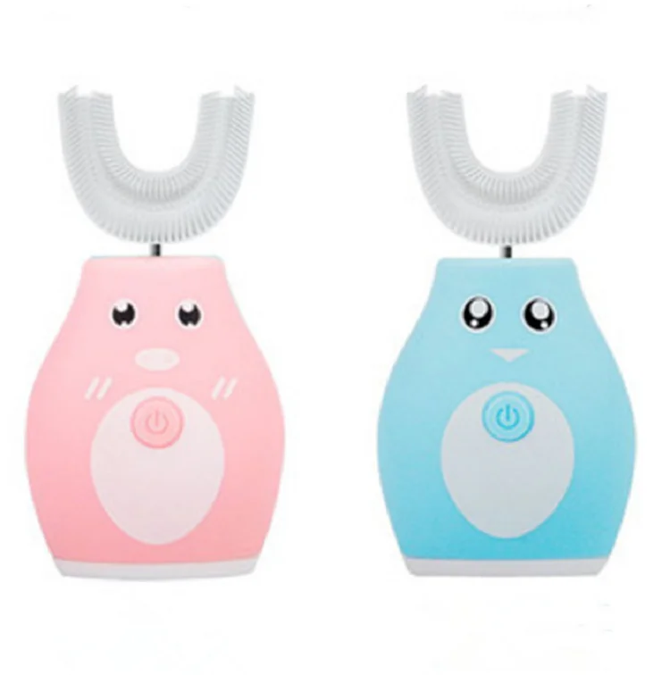 u shape design 360 degree silicone automatic sonic toothbrush for kids toothbrush 360 teeth cleaning, Pink/blue
u shape design 360 degree silicone automatic sonic toothbrush for kids toothbrush 360 teeth cleaning, Pink/blue
