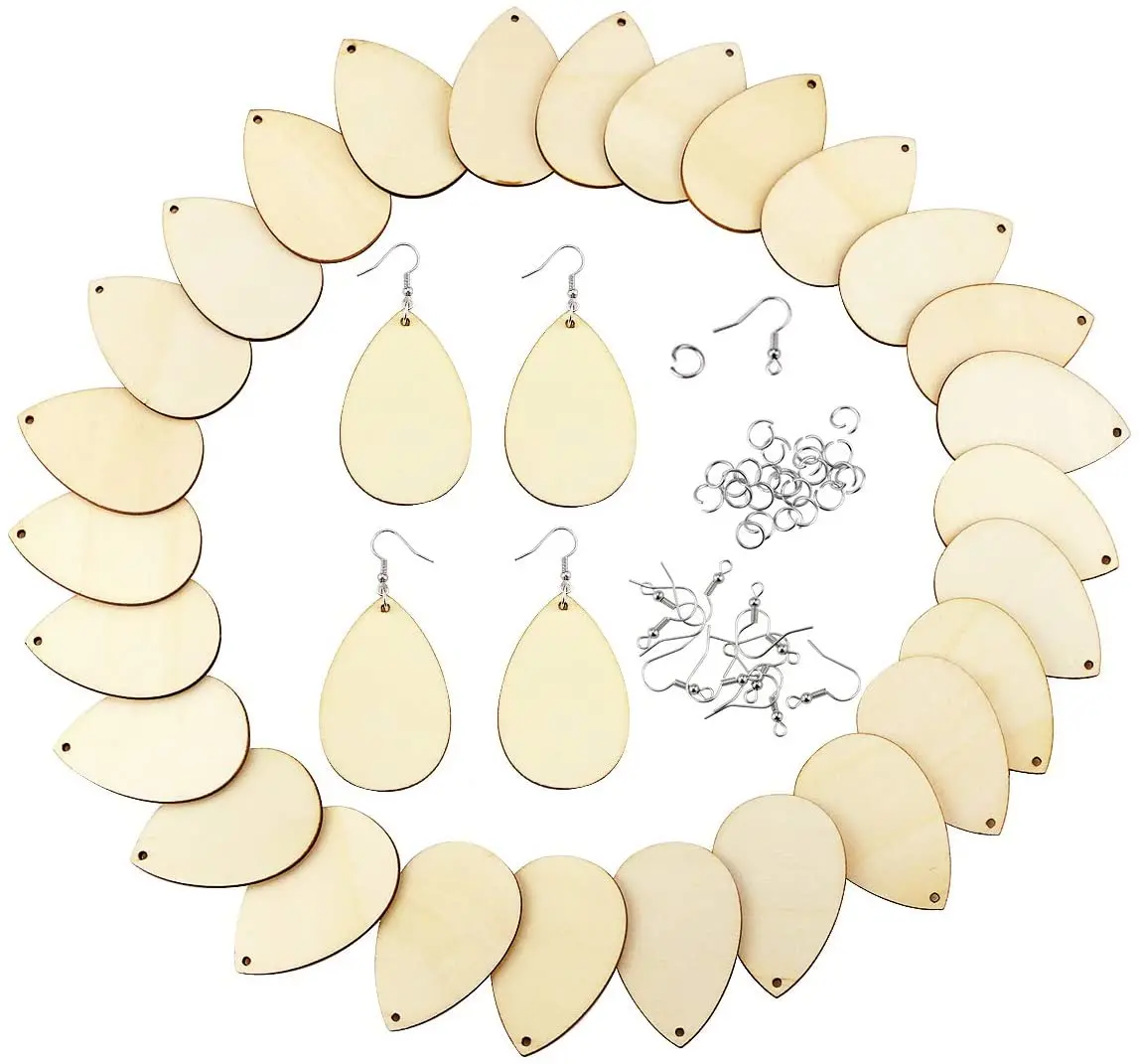 Blank Wood DIY Charms With Earring Hooks For Earrings Jewelry Unfinished Wooden Teardrop Earring Pendants House Decroation, Natural color
Blank Wood DIY Charms With Earring Hooks For Earrings Jewelry Unfinished Wooden Teardrop Earring Pendants House Decroation, Natural color