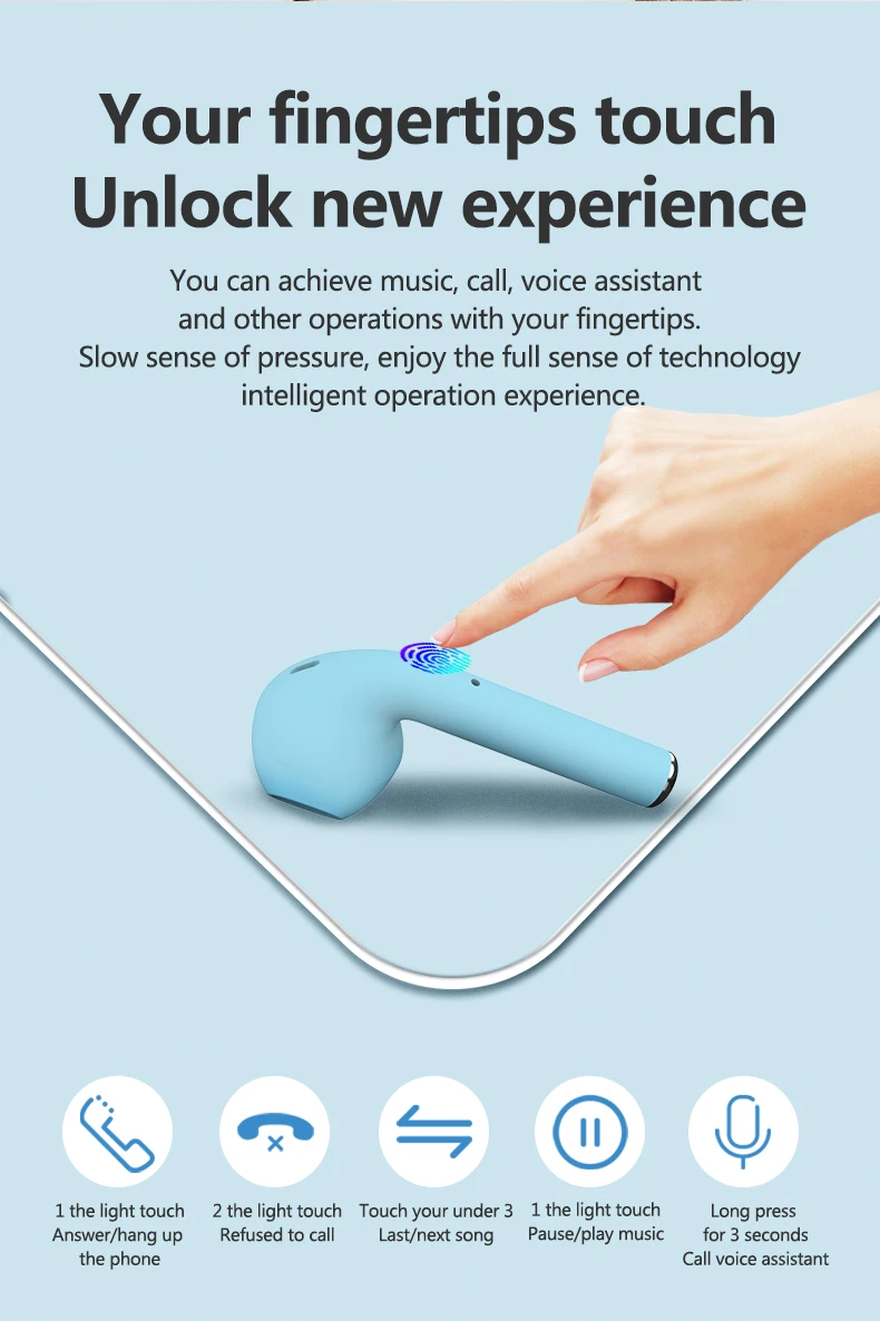 Original Factory macaro Inpods 12 Tws Wireless Bluetooths Earbuds Mini Stereo Sports Earphone Headphones i12 tws - ANKUX.COM