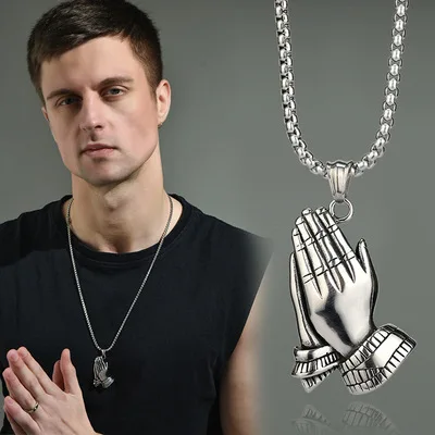 2021 New Arrival Titanium steel prayer hand Necklace hands clapping men hip hop retro titanium steel chain wholesale, Picture shows
2021 New Arrival Titanium steel prayer hand Necklace hands clapping men hip hop retro titanium steel chain wholesale, Picture shows