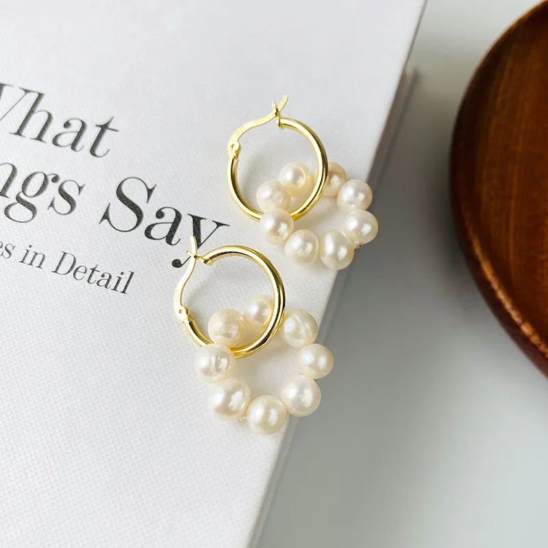 2021 NEW 925 Silver 18K Gold Plate Seperately Round Pearl big fashion Drop Hoop Earrings for women
2021 NEW 925 Silver 18K Gold Plate Seperately Round Pearl big fashion Drop Hoop Earrings for women