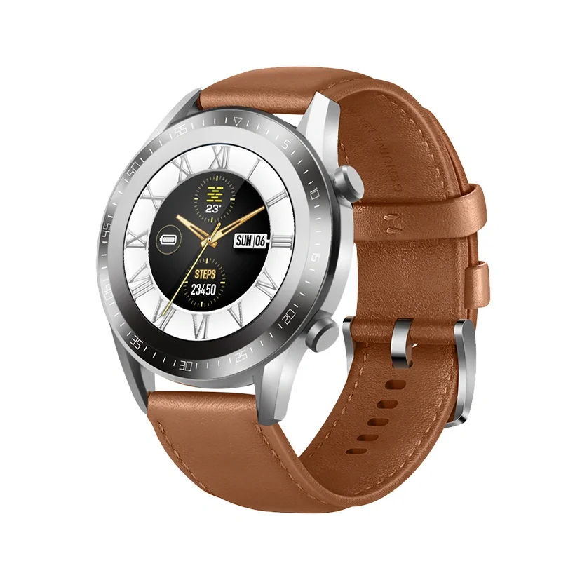 

2022 Gt2 High Quality H53 Smartwatch NFC Leather Strap Speech Recognition Full Screen Waterproof Electronic Watch