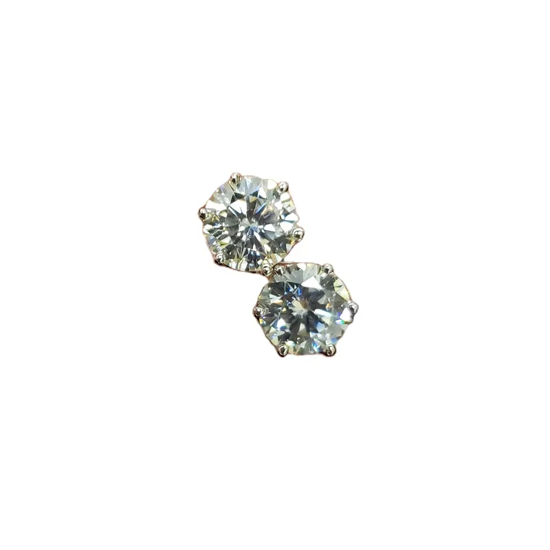 OEM women's earrings 0.5/1 Carat D Color Moissanite 100% 925 Sterling Silver Earrings for women
OEM women's earrings 0.5/1 Carat D Color Moissanite 100% 925 Sterling Silver Earrings for women