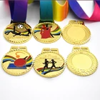Logo Printed Round Gold Silver Copper Swimming Volleyball Judo Running Dance Match Blank Medal