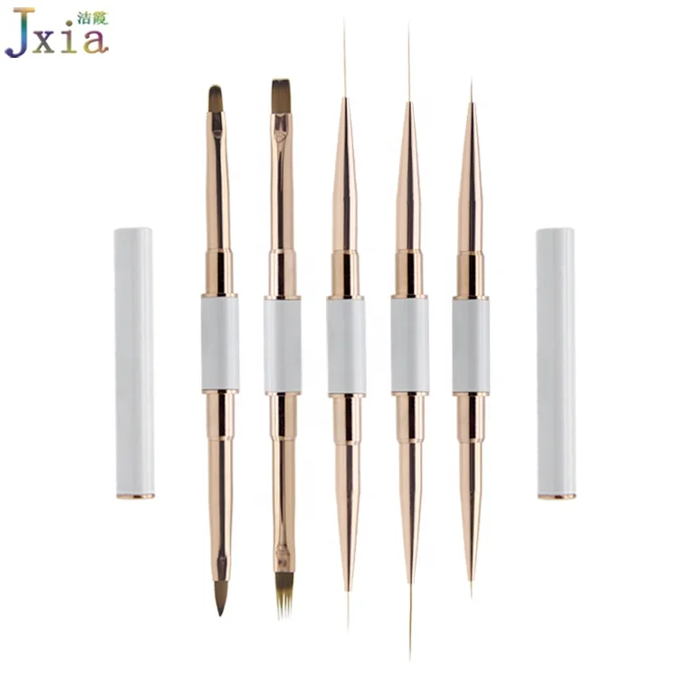 Customized White Handle Rose Gold Ferrules Manicure Painting Tool Nail Art Double Side Acrylic Gel Ombre Liner Brushes
Customized White Handle Rose Gold Ferrules Manicure Painting Tool Nail Art Double Side Acrylic Gel Ombre Liner Brushes