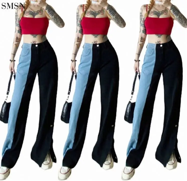 QUEENMOEN Fall 2021 Women Clothes Street wear Button Denim Baggy Splice Skinny Patchwork Jeans Pants For Women
QUEENMOEN Fall 2021 Women Clothes Street wear Button Denim Baggy Splice Skinny Patchwork Jeans Pants For Women