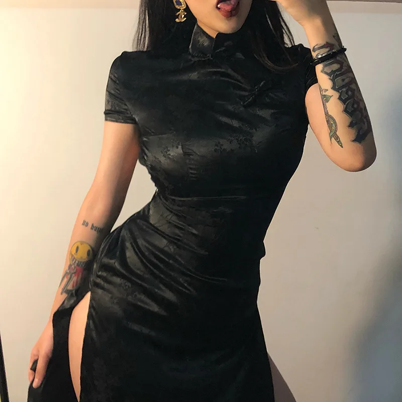 2020 new Autumn Retro Chinese style sexy cheongsam fashion hot sale wholesale ladies dresses women casual dresses, Black
2020 new Autumn Retro Chinese style sexy cheongsam fashion hot sale wholesale ladies dresses women casual dresses, Black