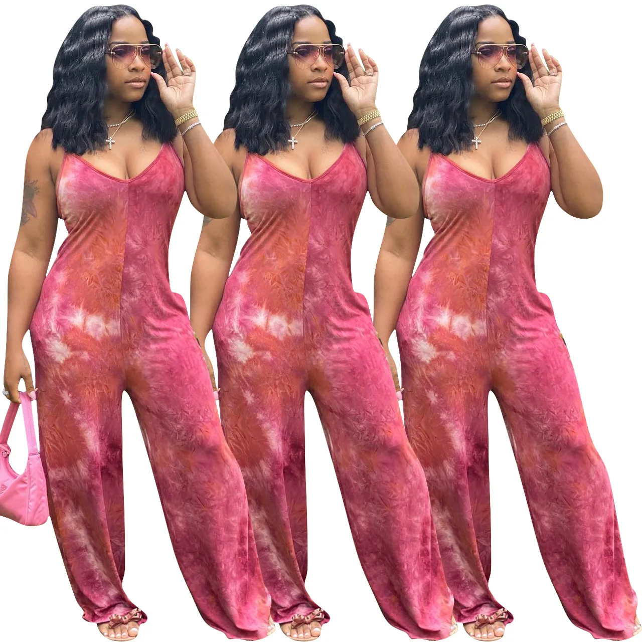 LLDRESS New Ladies Fashion Designer Suspender Rompers Stylish Tie Dye Women Jumpsuit Sleeveless High Waist Pink Jumpsuit Overall, Picture shown
LLDRESS New Ladies Fashion Designer Suspender Rompers Stylish Tie Dye Women Jumpsuit Sleeveless High Waist Pink Jumpsuit Overall, Picture shown