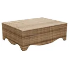 Special modern wavy edge designed vintage sofa side furniture rattan table